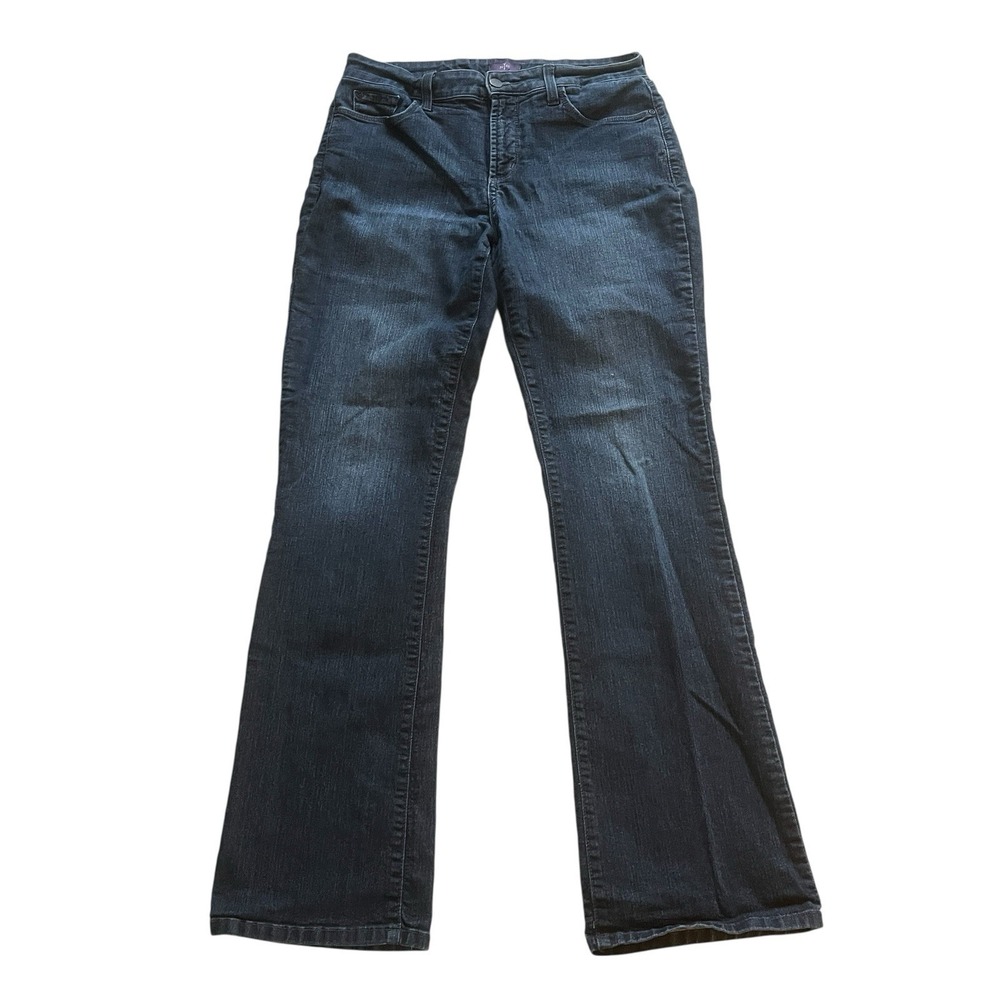 NYDJ Women's Size 10 Bootcut Medium Wash Jeans Capsule Denim Embroidered Pockets